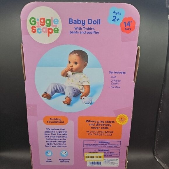 Gigglescape 14 Inch Baby Doll Dino Print Playtime Sucks Thumb Toddler dark colpl - Picture 4 of 5